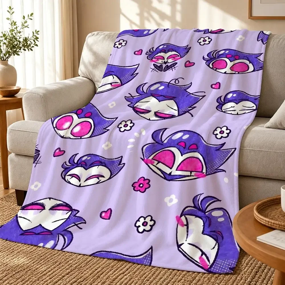 1PC H-Helluva Boss Throw 240g flannel blanket, suitable for sofas, beds, offices, exquisite gift blankets