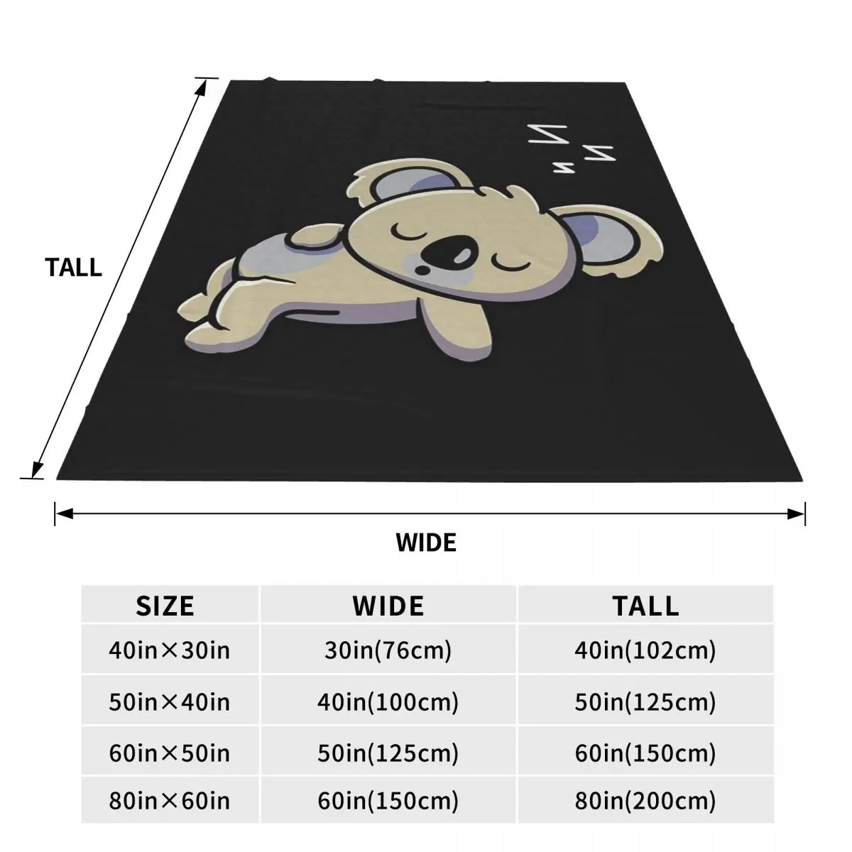 Cute Baby Koala Sleeping Good Night Blankets Flannel Sofa Throw Blanket Multi-function for Couch Bedding Throws Bedspread Quilt