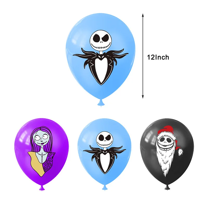 Decoración de fiesta de cumpleaños con temática de pesadilla antes de Navidad, juego de globos digitales de látex para Baby Shower, regalo para niño
