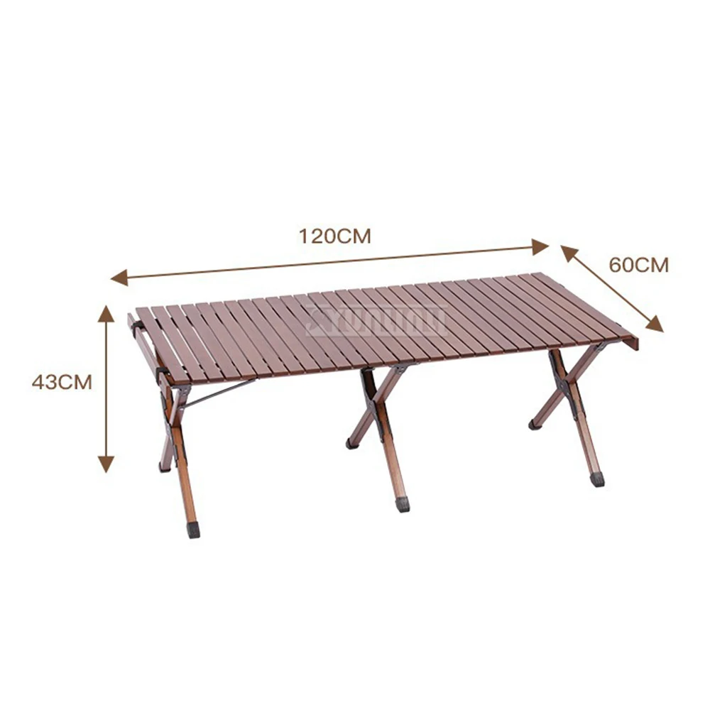 for Outdoor Camping and Picnics,Aluminum Alloy Roll-Up Table, Foldable and Portable Roll-Up Table