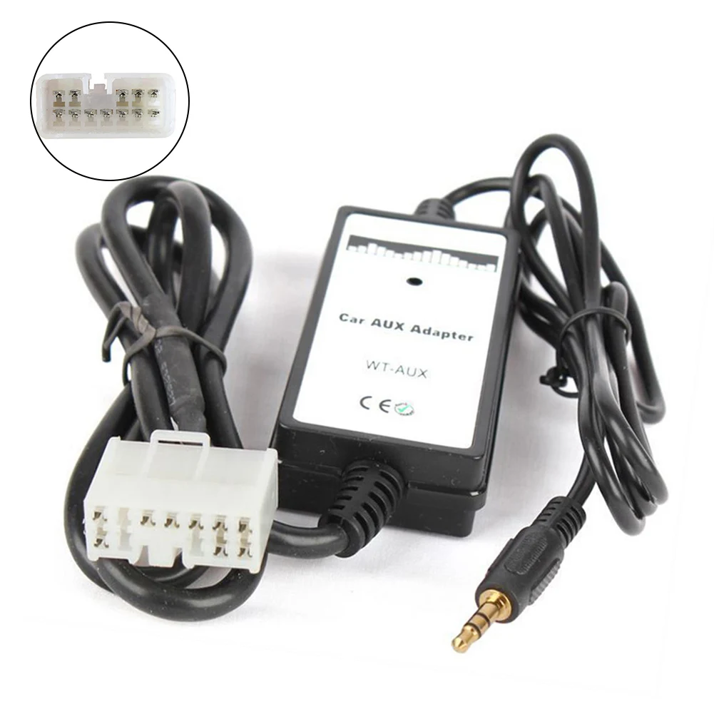 Car Accessories Wholesale WMA Decoder AUX Adapter CD 3.5mm AUX Input Audio 3.5mm Black Interface Adapter 12V DC