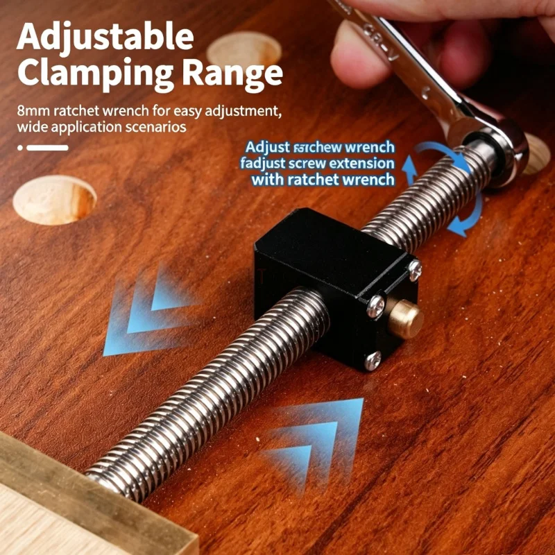 Desktop Vise Clip Vise Tenon Stopper Fixed and Locking Accessories,19/20mm Diameter Table Hole for Woodworking Drilling Cutting