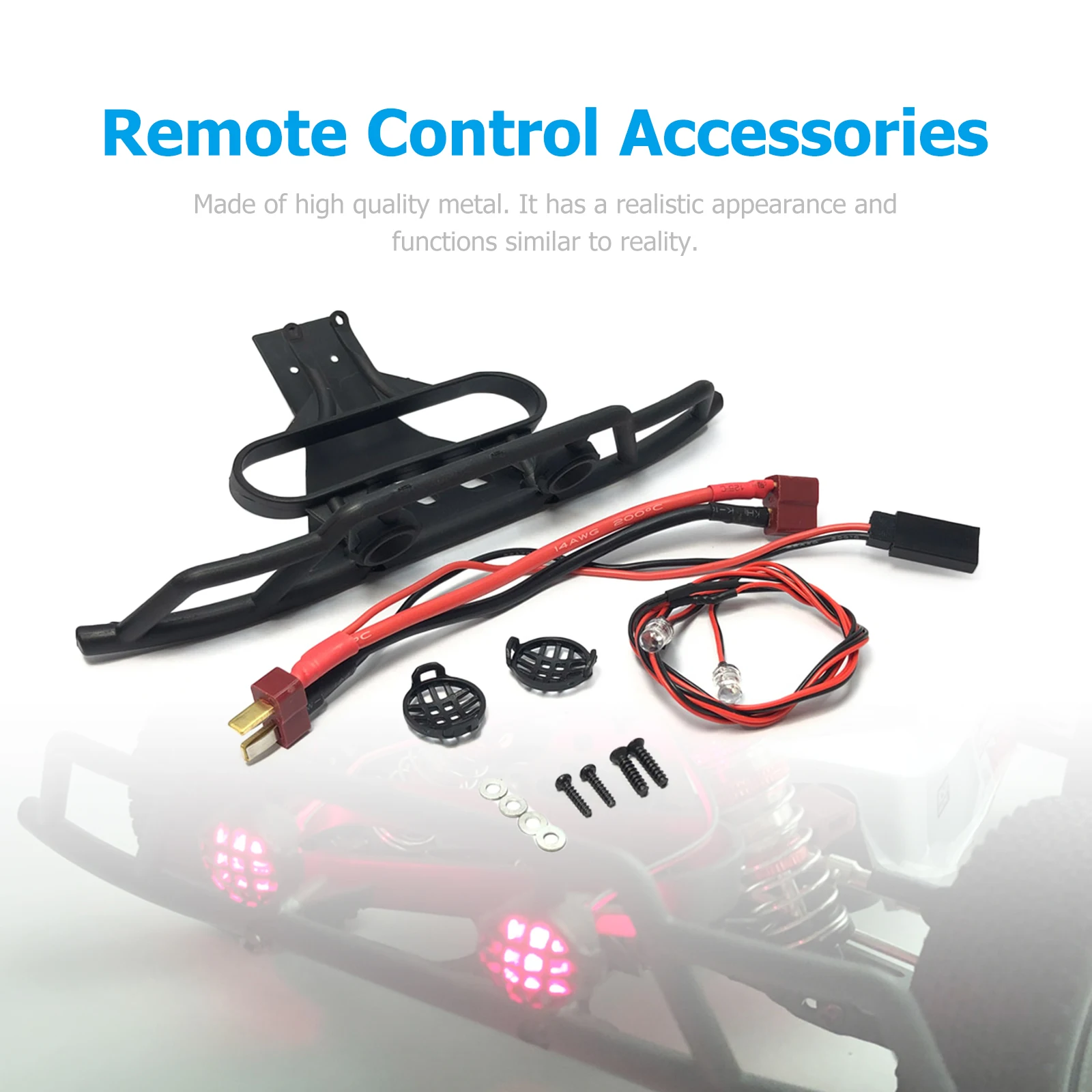 

Plastic Off-road Vehicle Front Bumper Upgrade Parts Bumper Set Replacement RC Car Accessories for Wltoys 124019 124017 124016