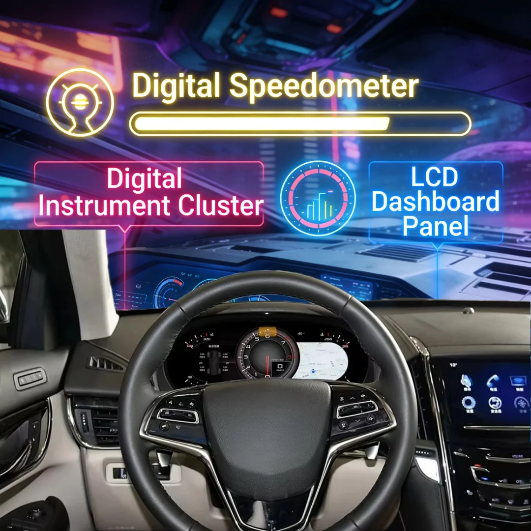 

Цифровая приборная панель для Cadillac ATS/ATS-L/XTS/CTS/SRX 2013-2019 с CarPlay, спидометром и HD-дисплеем, виртуальный кокпит