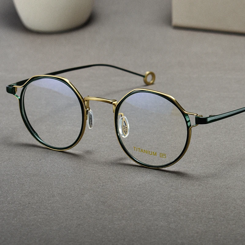 Japanese Pure Titanium Round Glasses Frame Men Women Brand Designer Handmade Optical Eyeglasses Vintage Prescription Eyewear