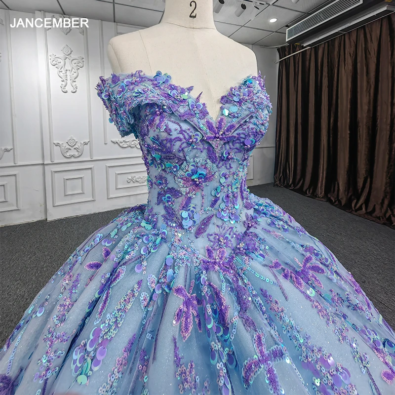 

Princess Romantic Blue Quinceanera Dress Full Sequins Strapless Sweetheart Organza Ball Gown Vestidos De Fiesta