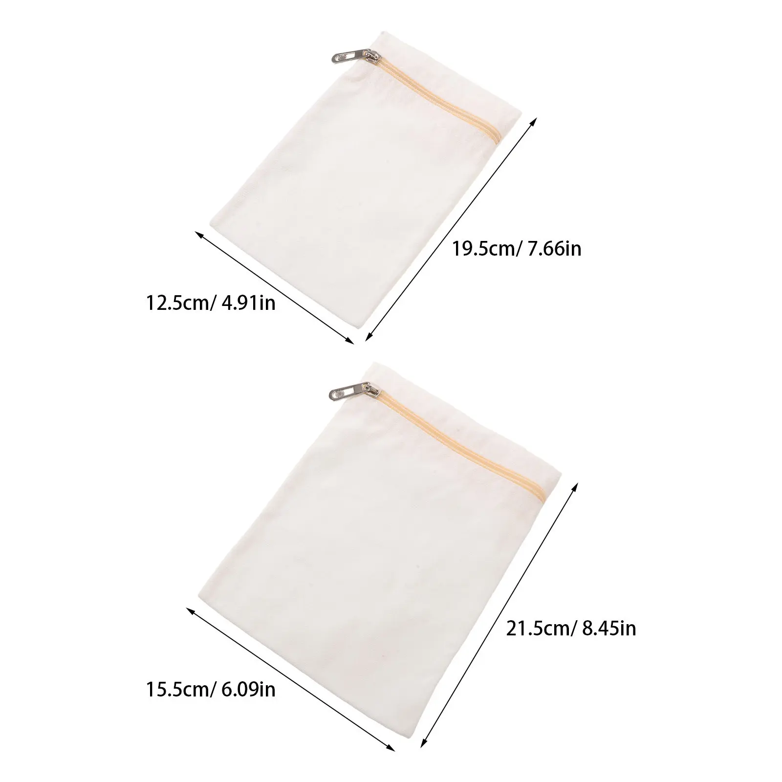 2Pcs Hidden Zipper Side Pocket Insert Canvas Sew on Pocket Replacement for Jackets Hoodies Concealed Anti Theft Cash Wallet