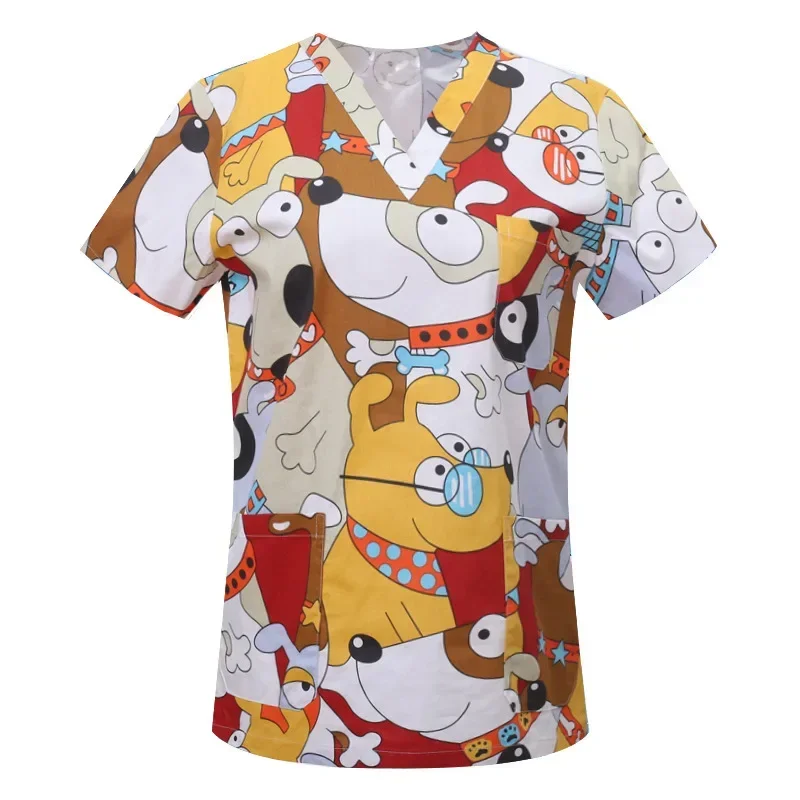 Medical Uniforms Lab Clothes Women Mens Scrubs Tops Nurse Nursing Uniform Vet Costume Spa Workwear Hospital Surgery Work Shirts