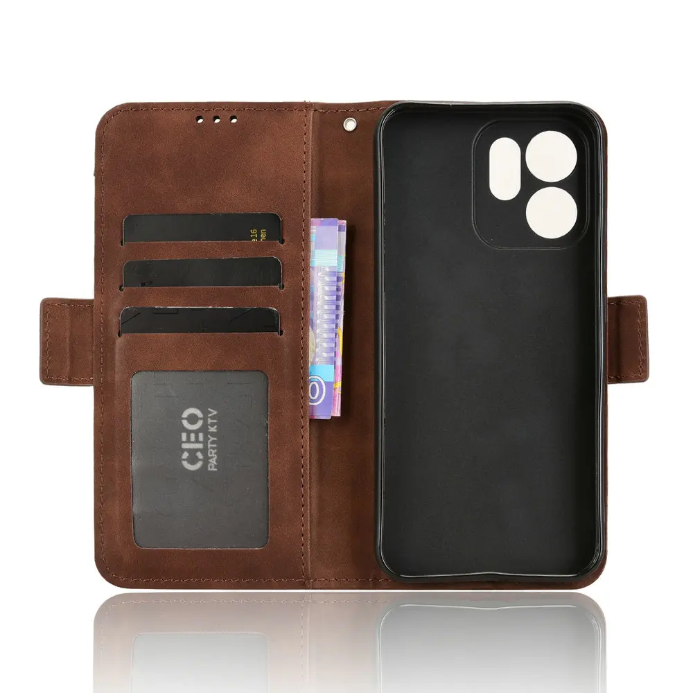 

Портативный кожаный чехол-кошелек для карт для OPPO Reno 14 F 5G, роскошный чехол с магнитной подставкой для книги, чехол Reno 14 Pro, Reno14 FS 14F 14FS