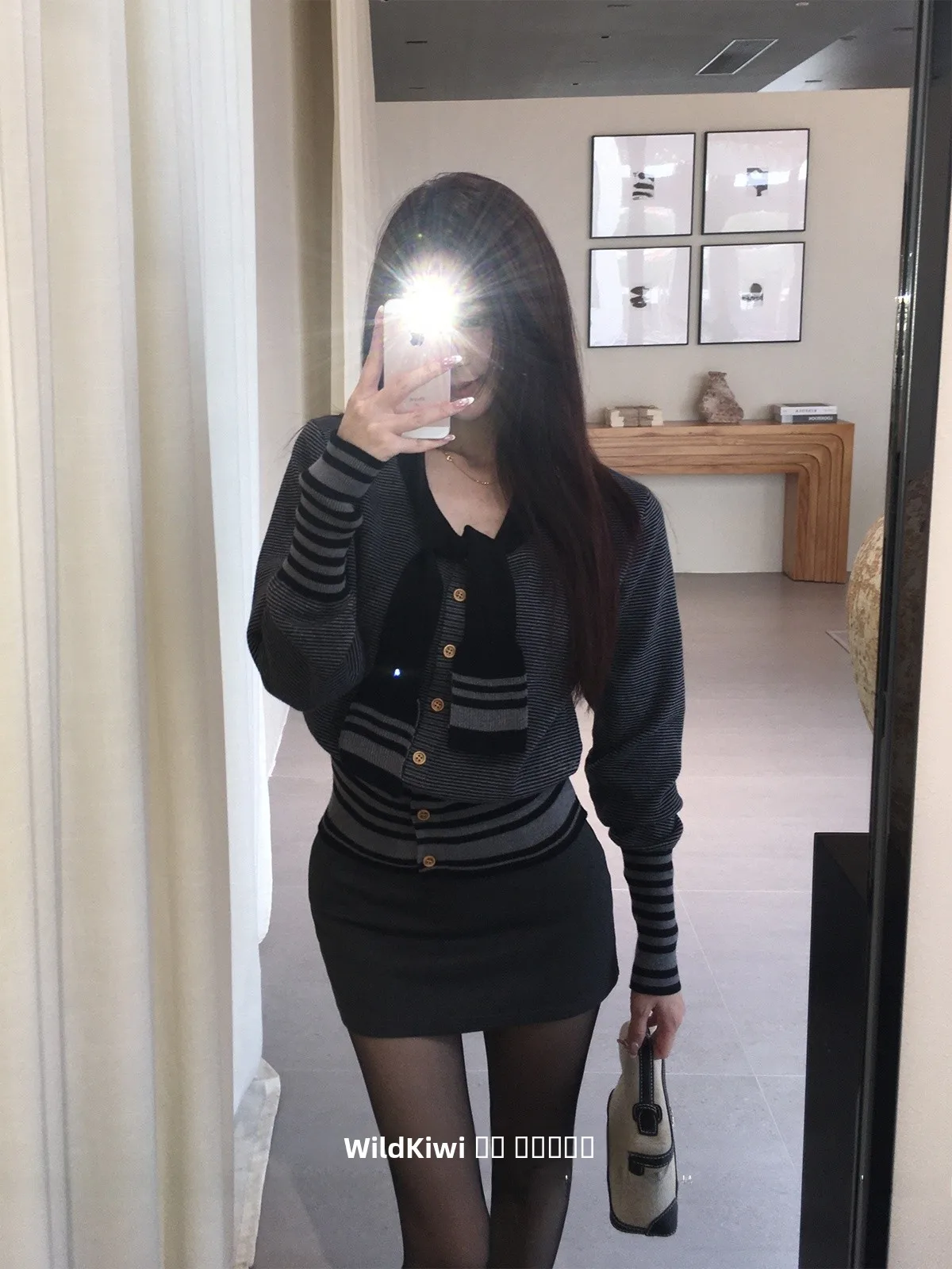 

Женский вязаный кардиган в полоску, приталенный, повседневный, длинный, универсальный, для работы, в корейском стиле...