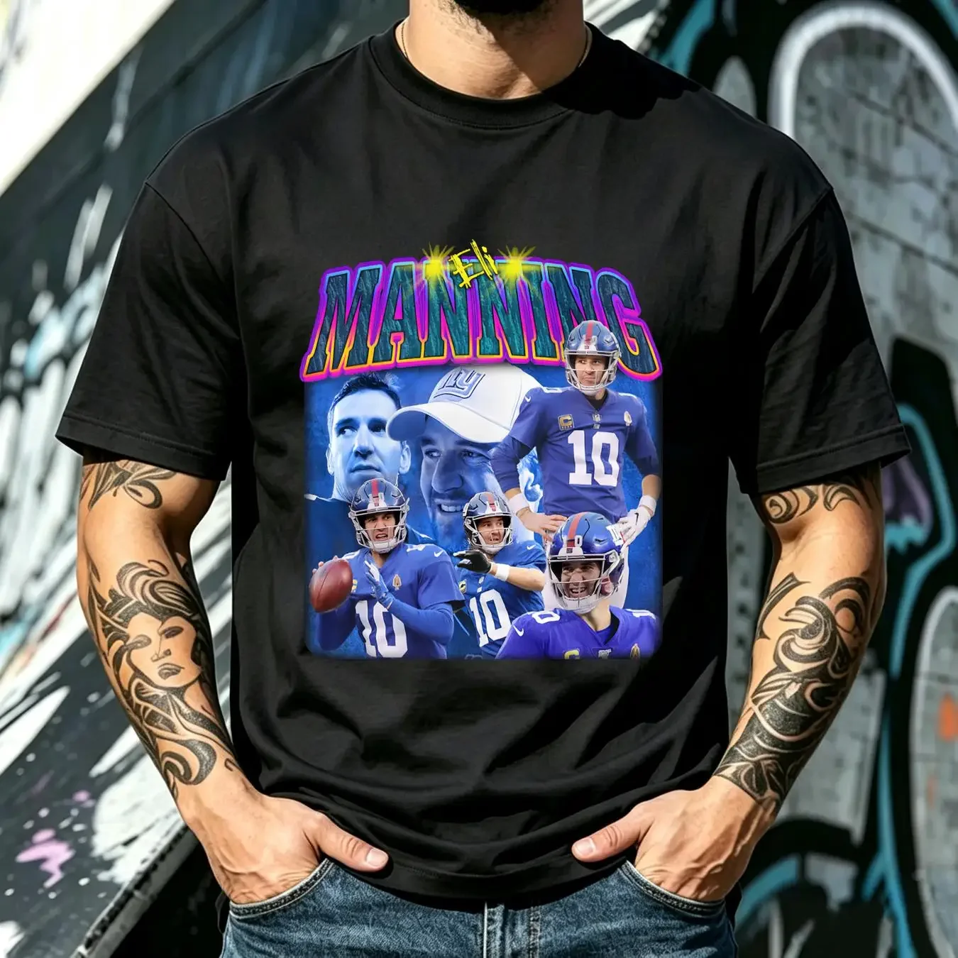 washed T Shirt Eli Manning Vintage For Him and Her SweaT Express Shipping Available long or short sleeves vintage Washed