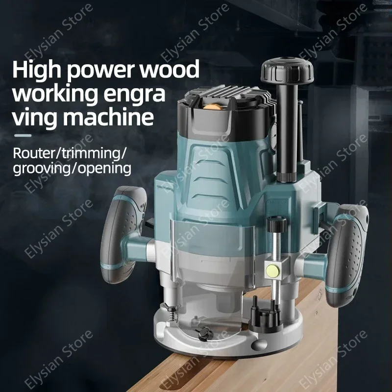 

2000W Electric Trimmer Router Wood Milling Machine 220V Wood Routers Bakelite Machines Speed Adjustable Keyhole Tenoning Tool