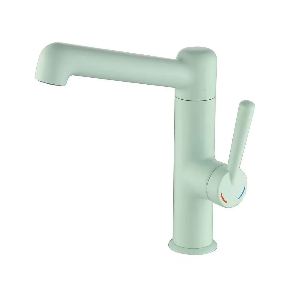 New Bathroom Basin Faucet Brush Gold White Hot and Cold Single Lever Crane Brass Sink Mixer Grey Chrome Rotation Basin Tap