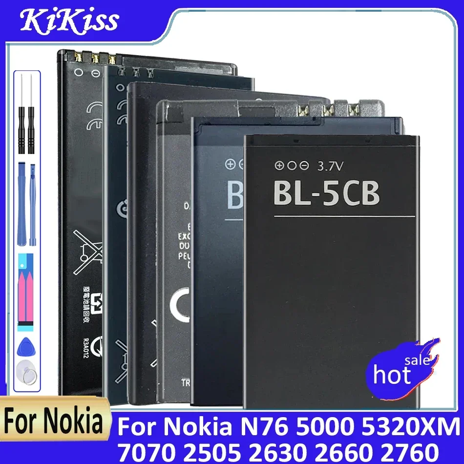 BL-4B Battery For Nokia N76 5000 5320XM 7070 2505 2630 2660 2760 7088 2730 6111 N75 BLC-2