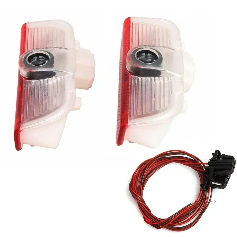 

VW 2026 Hot 2Pcs LED Car Door Welcome Light for VOLKSWAGEN Rline Golf Tiguan Touran POLO BORA Passat Jetta Touareg Courtesy Proj