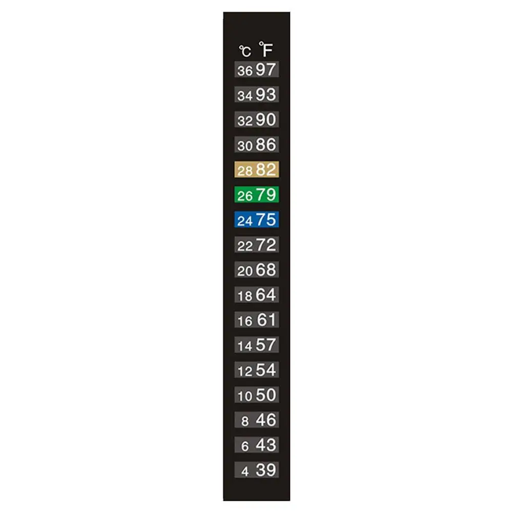 Discoloration Thermometer Stick-on Aquarium Temperature Tank Aquarium Temperature Tools Temperature Measurement Fis T5U4