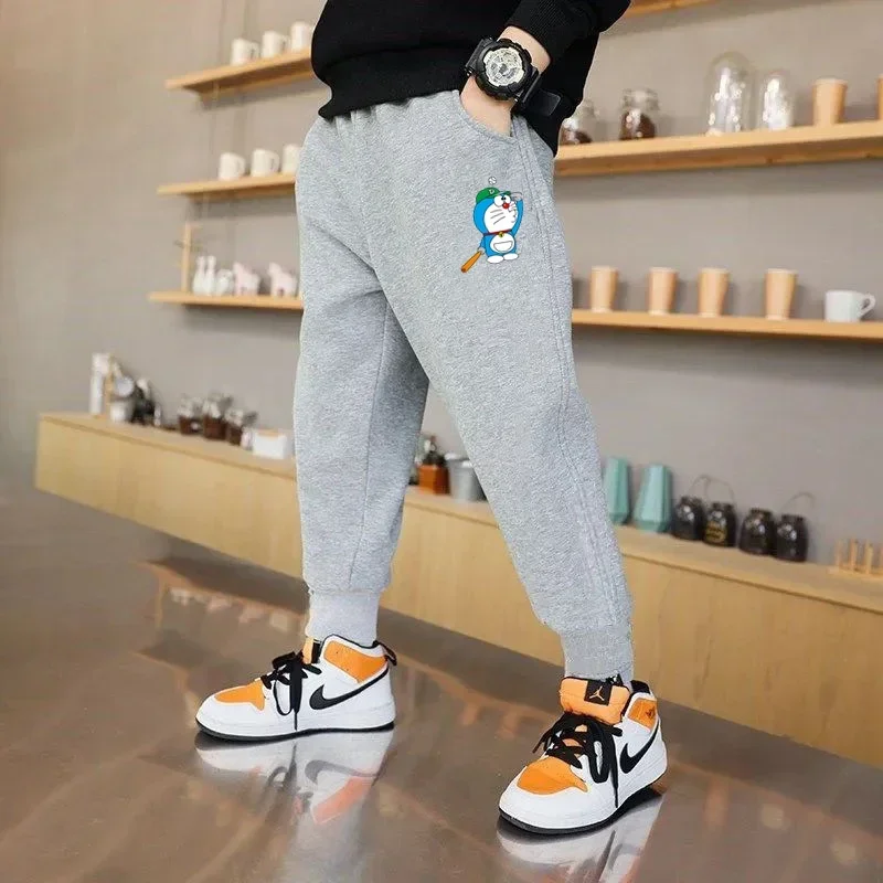 Doraemon New Children Pants Boys Girls Sweatpants Trousers  Sports Pant 3-14 Years Old Spring  Track Pant For Boys