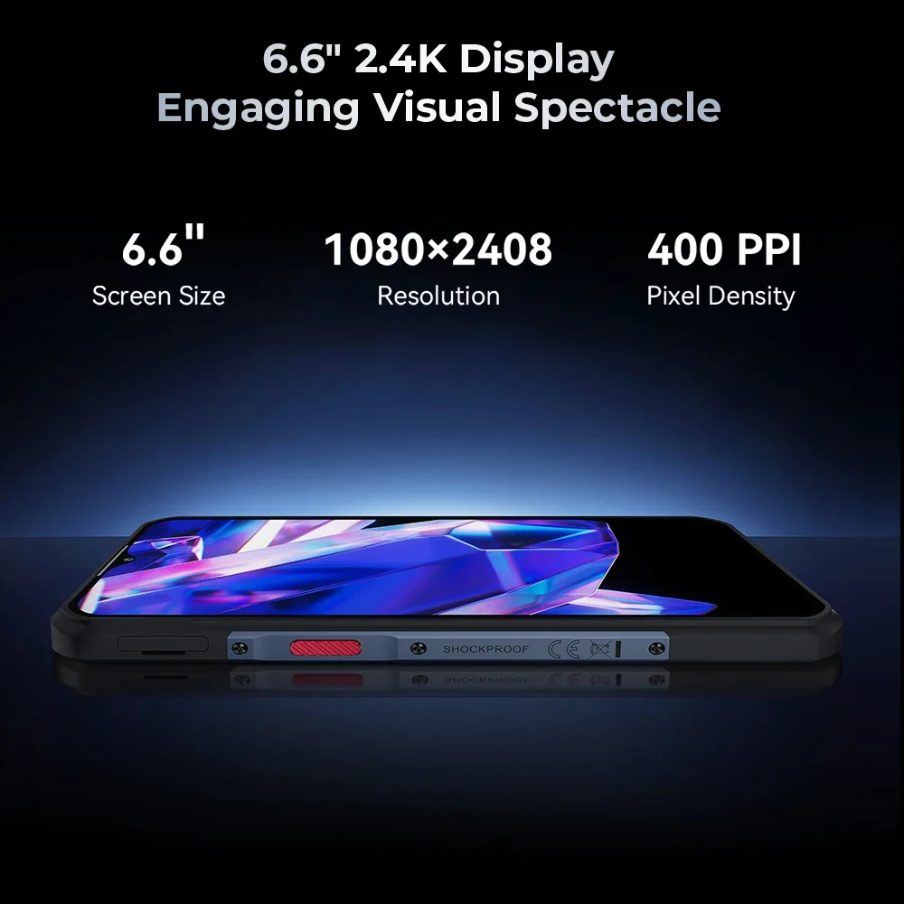 هاتف ذكي Oukitel WP35 PRO 5G بسعة 36 جيجابايت + 512 جيجابايت وشاشة 6.6 بوصة 2.4 كيلو بدقة 64 ميجابكسل NFC Andiron 14 11000 مللي أمبير في الساعة هاتف محمول متين