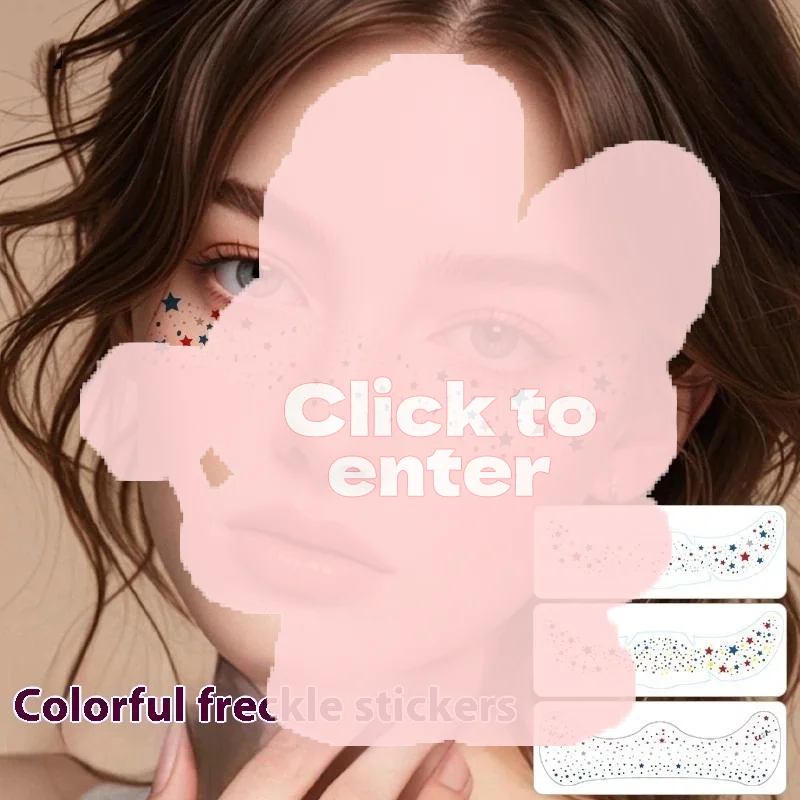 

6 Sheet Multicolor Freckles Temporary Tattoo Stickers Hot Stamping Freckles Makeup Patches Face Makeup