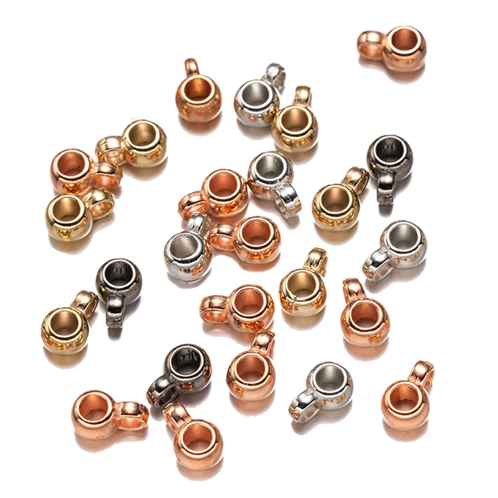 100 teile/los Großes Loch Lose Spacer Perlen Für DIY Stecker Anhänger Armbänder Halsketten Schmuck Machen Liefert Zubehör Handwerk
