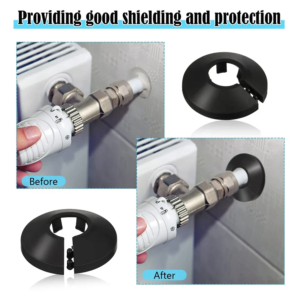 4pcs 15mm Radiator Pipe Collars Cover Floor Decorative Radiator Escutcheon Water Pipe Cover For Wall Duct Faucet Accessories