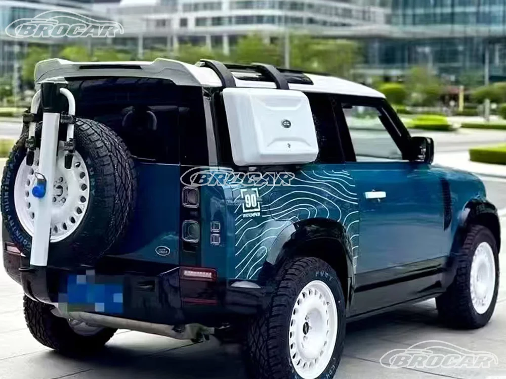 For 2019-2024 Land Rover Defender 90 110 L663 Original Style High Quality ABS Plastic White Roof Spoiler Trunk Boot Wing Spoiler