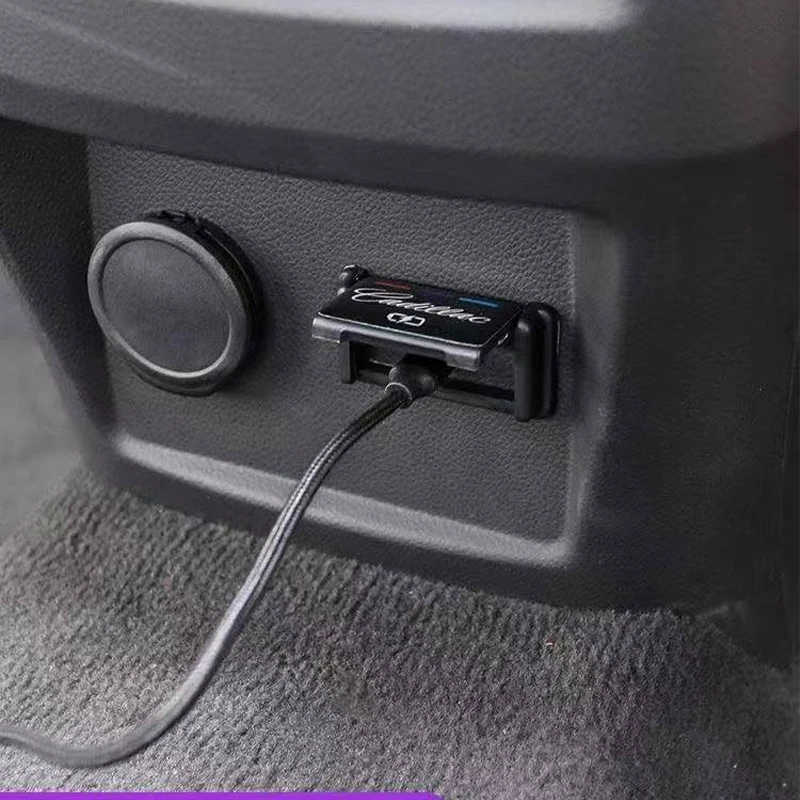 For Cadillac XT4 XT6 Car Rear Seat USB Charging Protection Cover Charging Port Modification Dustproof Decorative Trim ABS