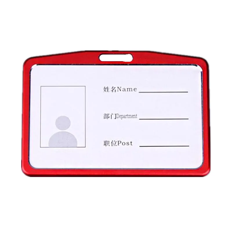 Imagem -04 - Alumínio Alloy id Card Tampa Nome Cartão de Trabalho Badge Holder Case For Staff Enfermeira Bus Card Manga Metal Cheast Tag