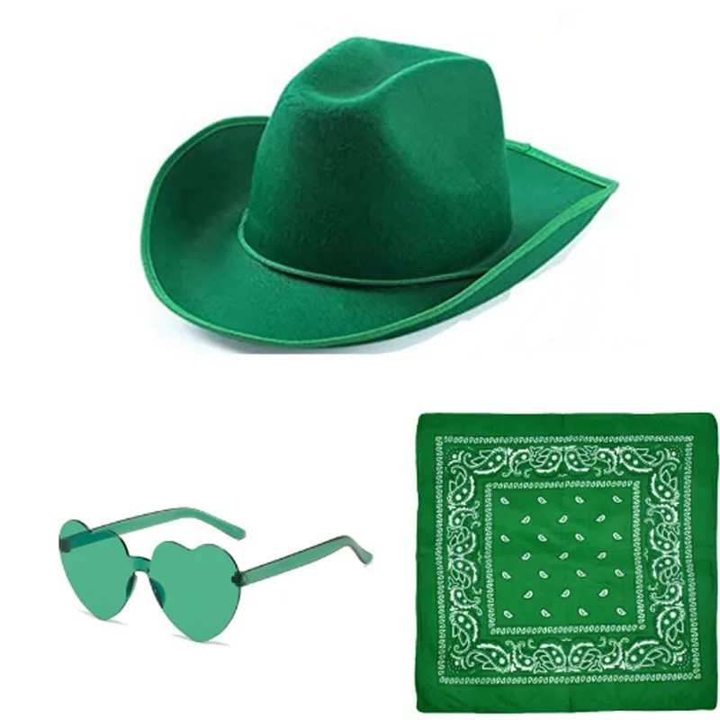 Ковбойская шляпа для взрослых, костюм с ковбойской банданой и очками для западных костюмов, аксессуар для костюмированной одежды на Хэллоуин