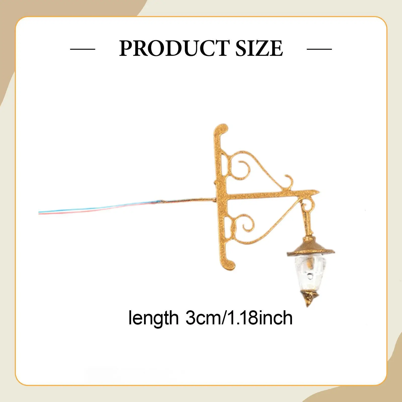 5 sztuk Miniaturowe Lampy Ścienne 1/87 Ciepłe Światło Ambientowe Mini Kinkiety Akcesoria Modelarskie LED Lampa Uliczna do Bajkowego Ogrodu