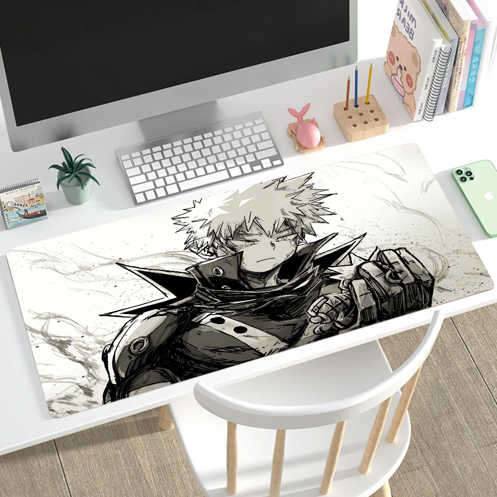 Bakugou Katsuki Mousepad Mouse Mat Desk Mat With Pad Gaming Accessories Prime Gaming XXL Keyboard Pad Padding Mat