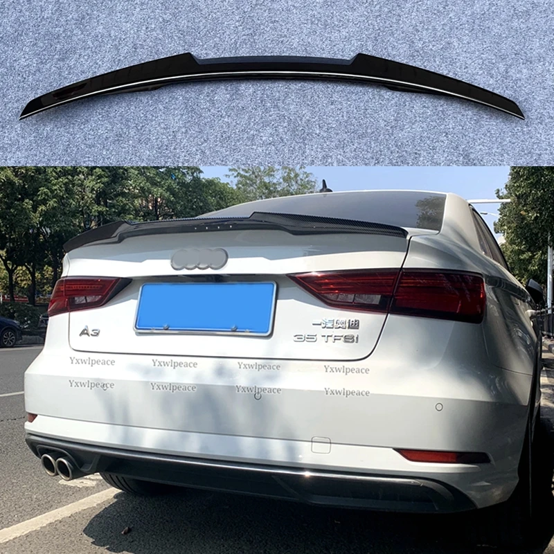 

For Audi A3 S3 8v Sedan 2014 2015 2016 2017 2018 2019 2020 ABS Plastic Primer Color Rear Trunk Lip Spoiler Wing Car Accessories