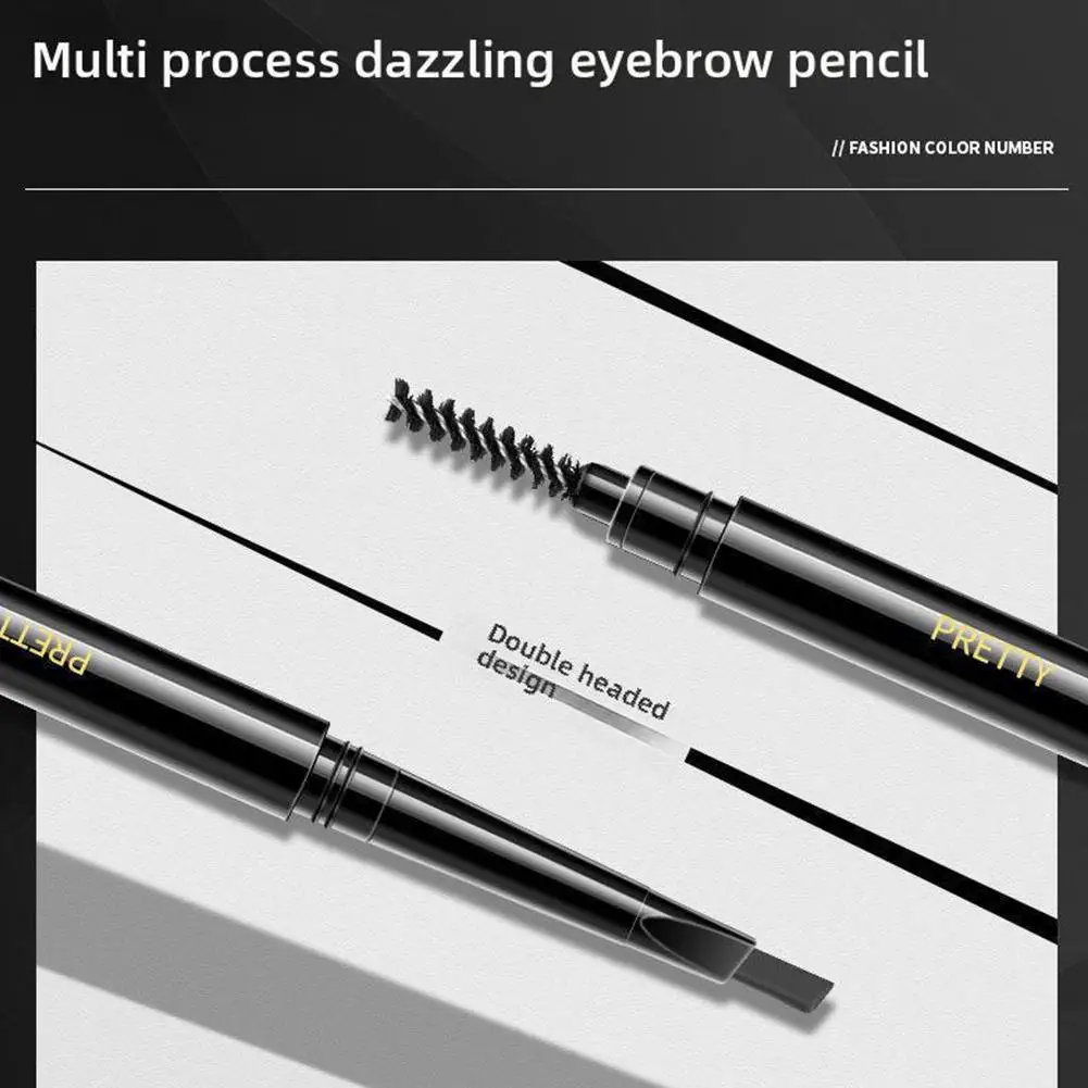 ดินสอเขียนคิ้ว Clear Shaping Eyebrow Gel 2 in 1 Double-head Long Lasting Brow Tattoo กันน้ํา Eyebrow Enhancers Tint เครื่องสําอาง