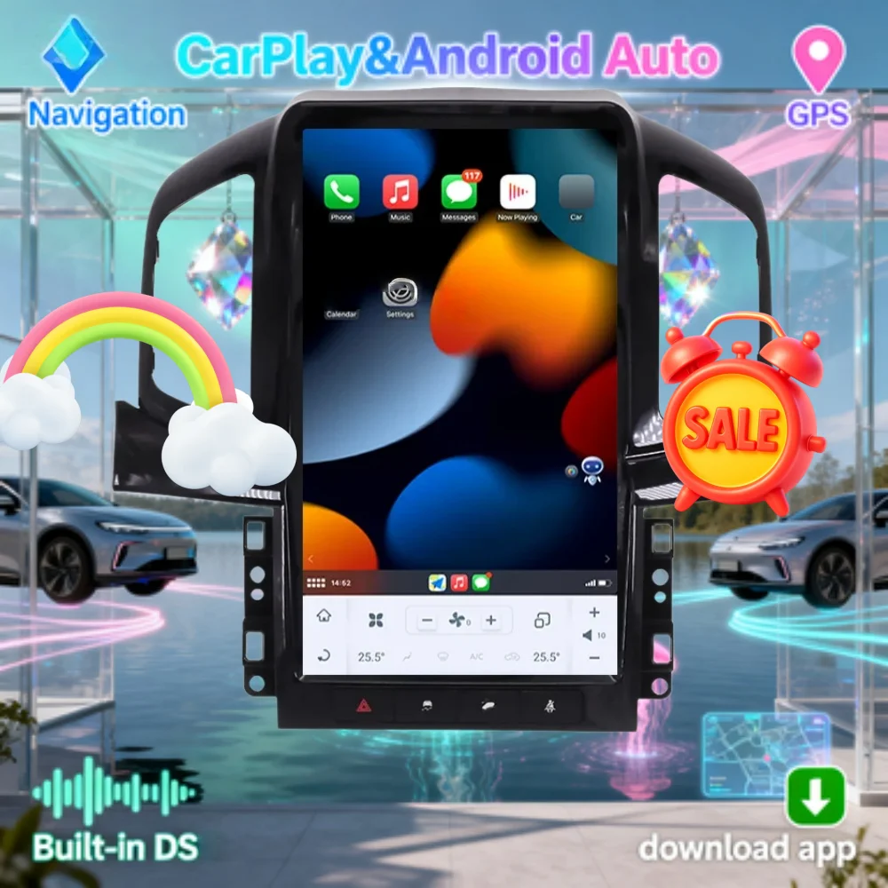 

13,6-дюймовый для Chevrolet Captiva c140 2008-2017 беспроводной CarPlay GPS Android Qualcomm мультимедийный видеоплеер стерео DSP