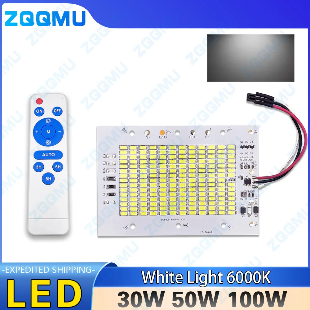 30W 50W 100W Floodlight Solar Panel Integrated Home Garden Light Accessories Split LED Light Floodlight Controller