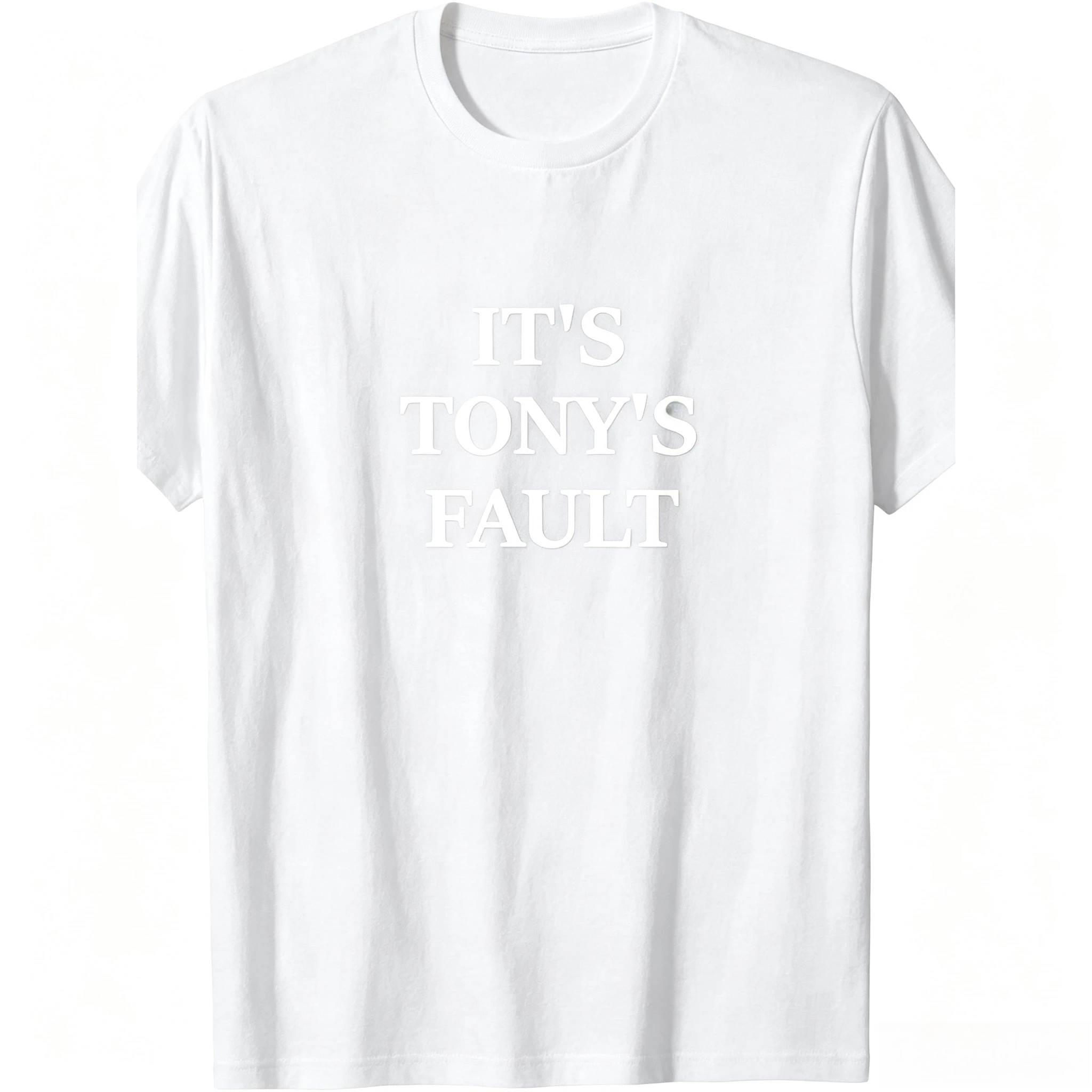 It'S Tony'S Fault Blame Tony T-Shirt | Soft Breathable Loose Fit Vintage Crew Neck Tee Suitable for Gym, Sports & Casual Wear