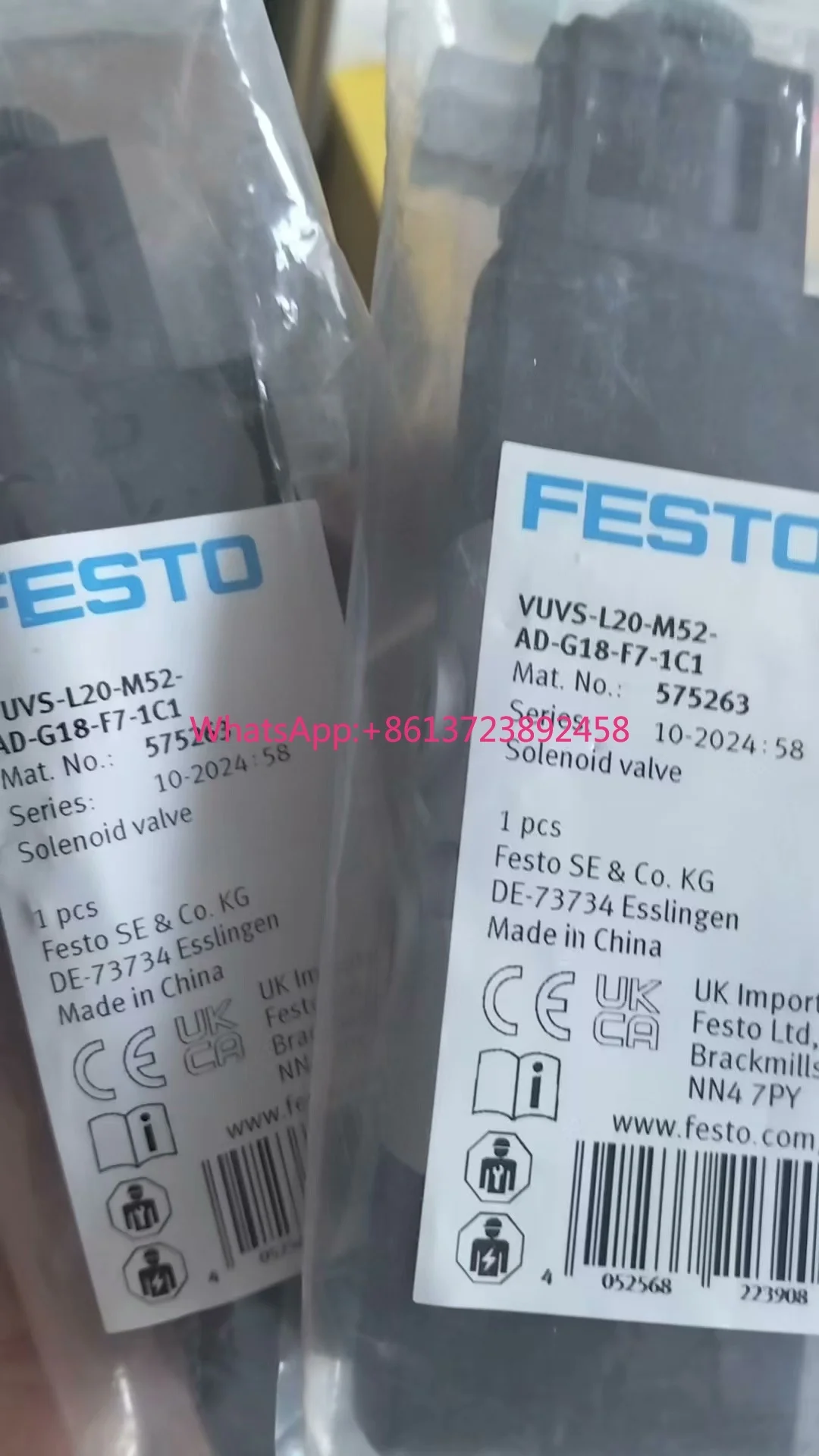 Festo solenoid valve 575263 VUVS-L20-M52-AD-G18-F7-1C1 high quality