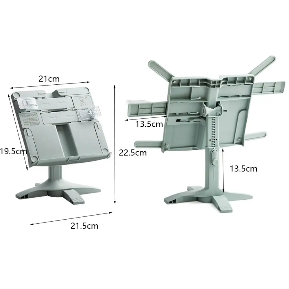 حامل كتب الهبوط بزاوية قابلة للتعديل وقابل للتمديد ومضاد للانزلاق ورف كتب للقراءة من البلاستيك مع مشبك حامل كتب للطلاب #6