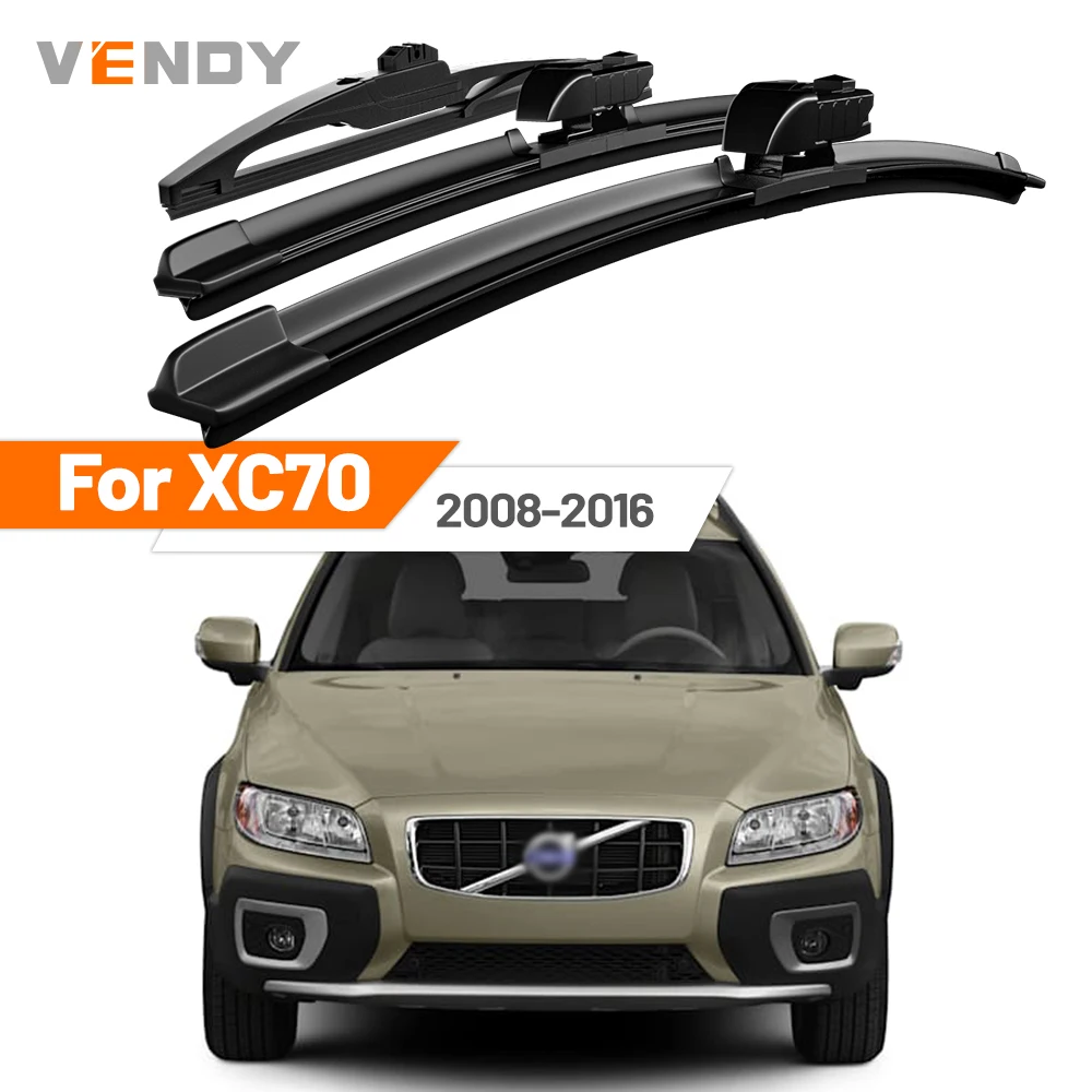 Für Volvo XC70 2008-2016 2009 2010 2011 2012 2013 2014 Vordere & Hintere Windschutzscheiben-Wischerblätter Scheibenwischer-Set Zubehör