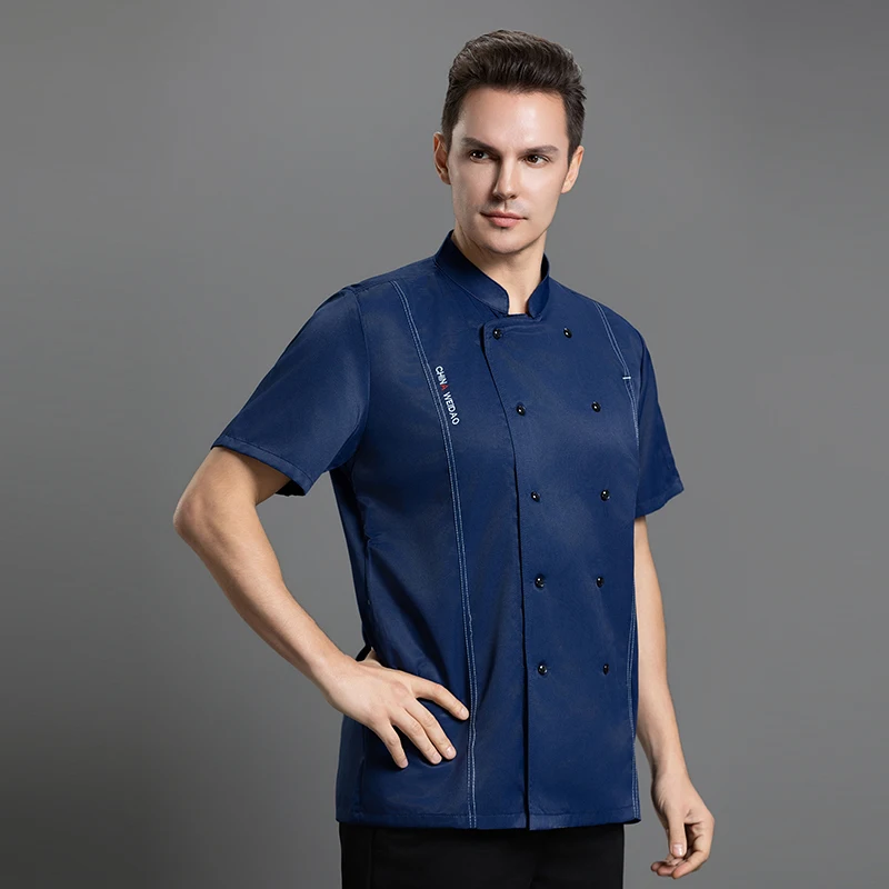 Uniforme de chef d'hôtel pour hommes, manteau de Chamonix, veste de cuisine, vêtements de travail de cuisine, service alimentaire, restaurant