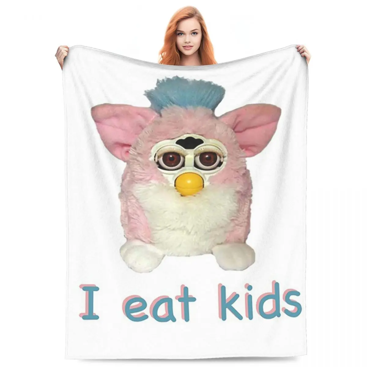 Furby eu come crianças cobertores velo sofá lance cobertor quente lance cobertores para casa quarto viagem lança colcha colcha