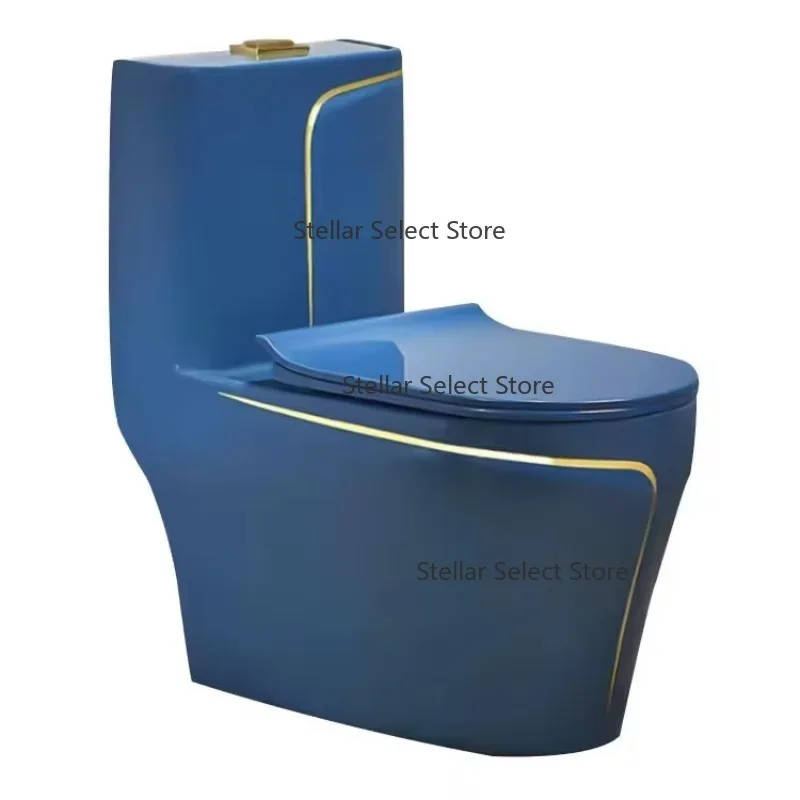 

Modern Colored Ceramic One-Piece Toilet Sink Dual-Flush Sanitary Ware Toilet Set with S-Trap Drainage for Bathrooms