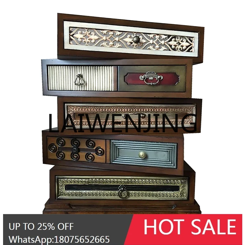 

RWJ Art Solid Wood Furniture Creative So Easy So Beauty Chest of Drawer Bedroom Rotating Bedside Table