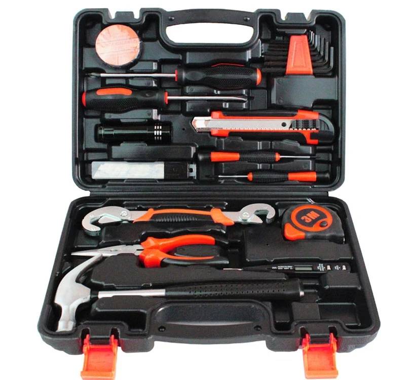 

Suitable forPotable Multifunction Durable 25pcs Home Use Repair Hand Tool Set Box Carbon Steel Hand Tool Kit in Blow case Tool
