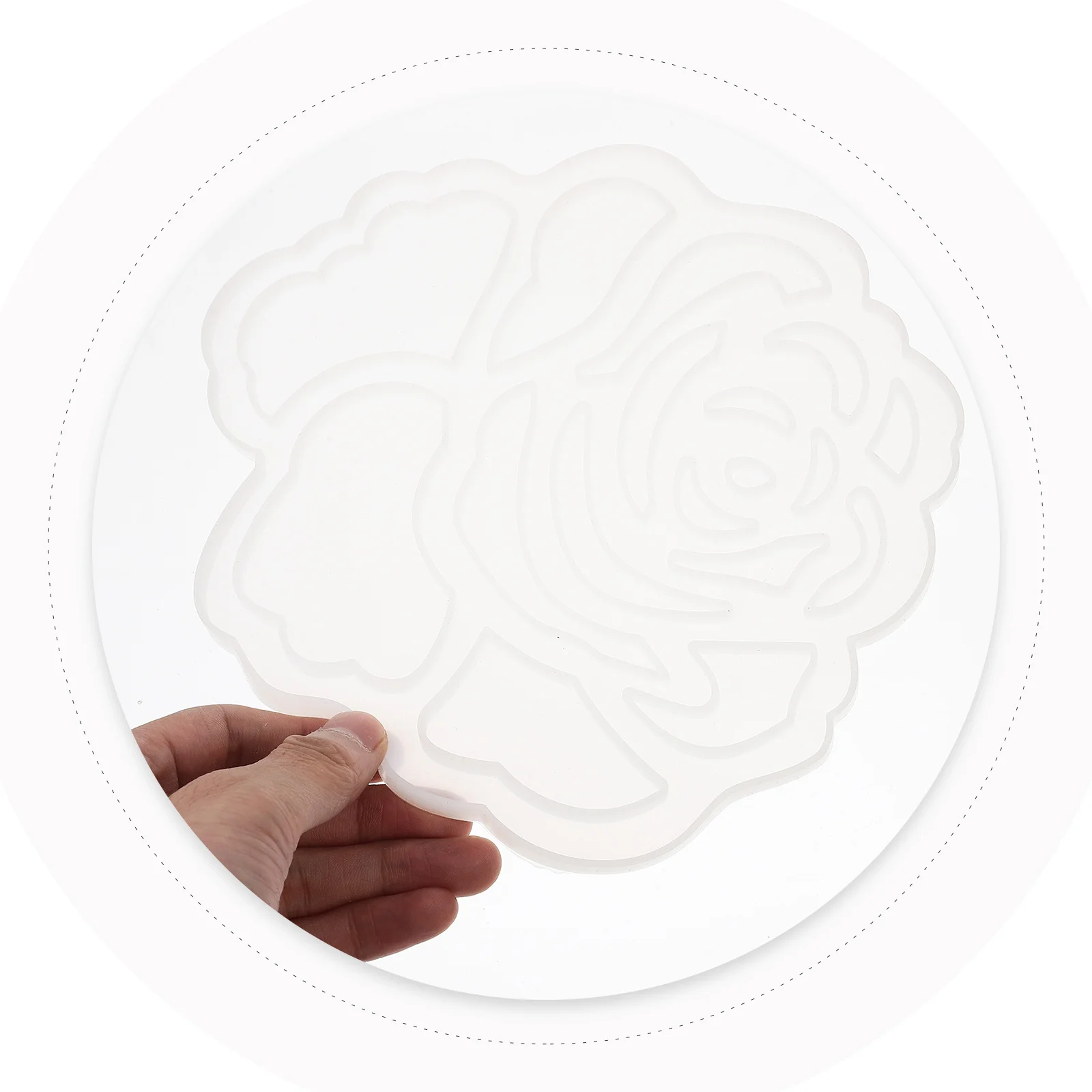 

Flower Mold Reusable Rose Silicone Molds Roses Coaster Ornament Silica Gel Valentine's Day Resin Crafts