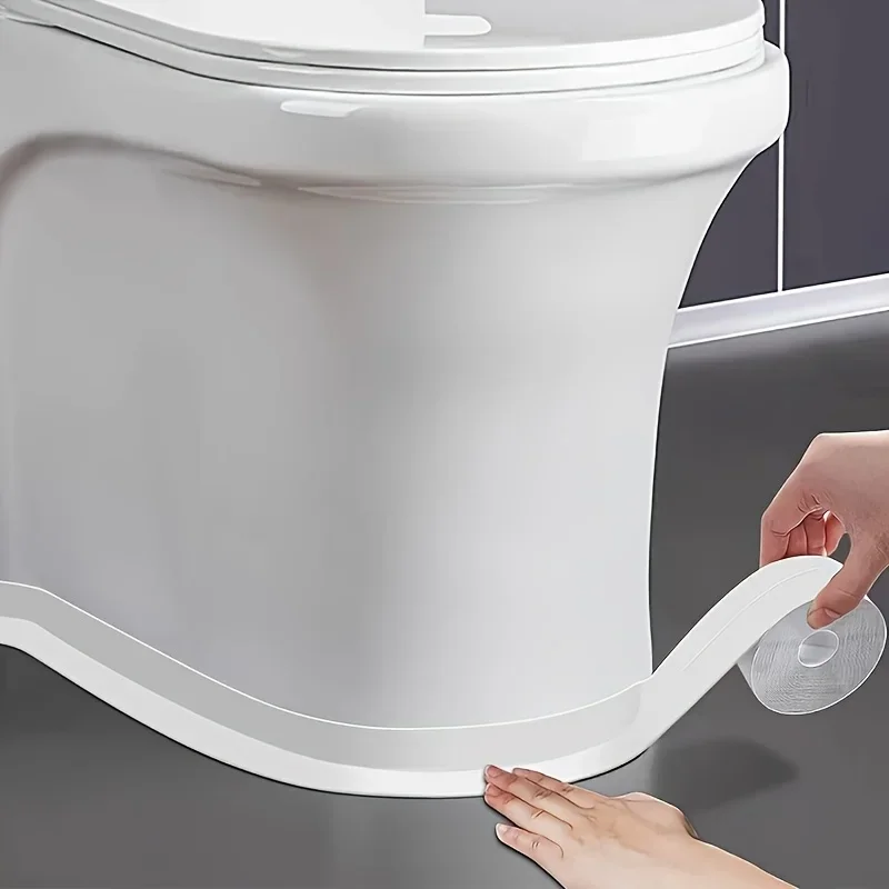 Self-Adhesive Waterproof Sealing Tape Flexible Caulk Strip with Crease Design for Kitchen Sink Bathtub Toilet Wall Corner Home Improvement