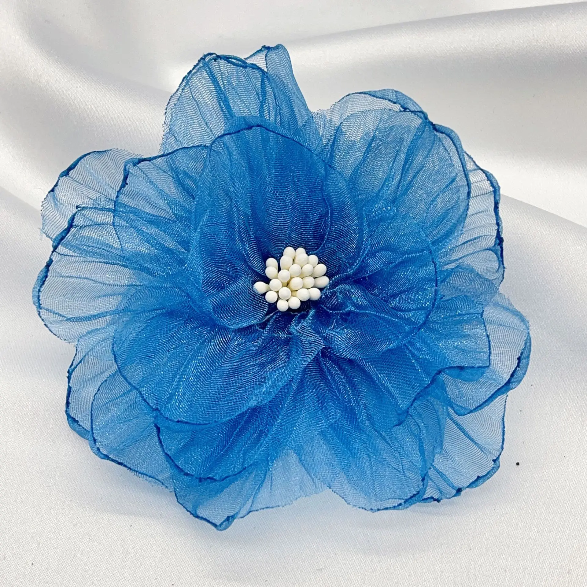 Handmade Organza Fabric Flower Artificial Flowers DIY Clothing Flower for Wedding Dress Shoes Hats Hair Decoration