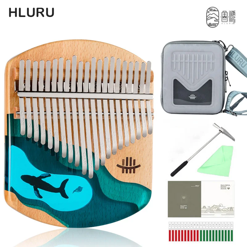 

HLURU 17/21 Keys Kalimba Music Instrument Deep Sea Blue Whale Kalimba Professional Thumb Piano Kalimba Keyboard Instrument