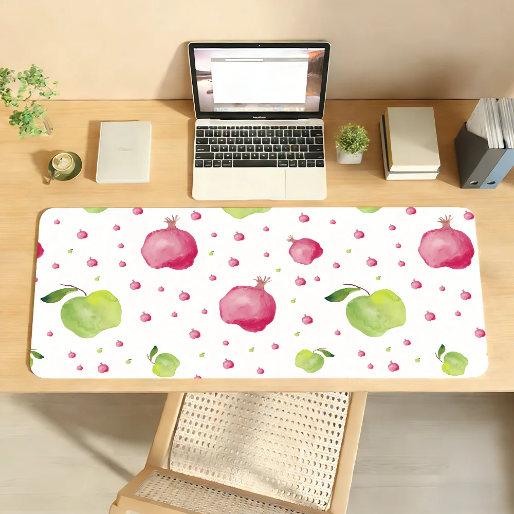 

Fun Fruit Patterns Mouse Pad Non-slip Locking Edge DeskMat PC Laptop Accessories Rubber Office Keyboard Large Game