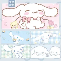 Pink Blue Cinnamoroll Cute Girl Mouse Pad Kawaii Large Gaming Mousepad Gamer Stitching Desk Mat XXL for PC Keyboard Mouse Carpet